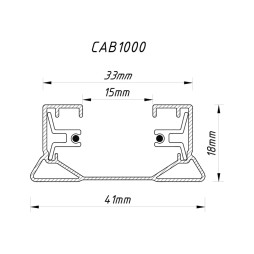 Шинопровід однофазный Feron CAB1000 1м білий