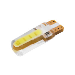 Светодиодная автолампа T10 W5W 12В силикон COB белый