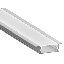 Профиль алюминиевый анодированный LEDUA АЛ-93 + рассеиватель для LED ленты врезной 2 м