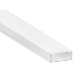 Профиль алюминиевый LEDUA АЛ-95 + рассеиватель для LED ленты накладной 2 м Белый