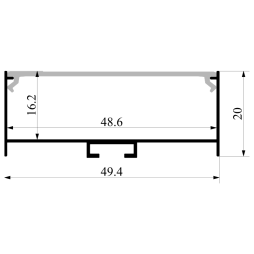 Профиль алюминиевый анодированный LEDUA АЛ-96 + рассеиватель для LED ленты накладной/подвесной 3 м