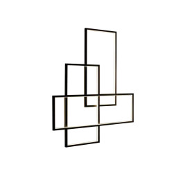 Светильник светодиодный настенный LEDUA Трио 32W 220V 4500К (650х400)х3 Черный