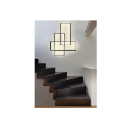 Светильник светодиодный настенный LEDUA Трио 32W 220V 4500К (650х400)х3 Черный