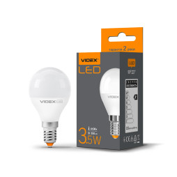 Світлодіодна лампа G45e 3.5W E14 4100K 220V (VL-G45e-35144) VIDEX