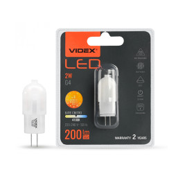 Светодиодная лампа VIDEX G4e 2W G4 4100K 220V (VL-G4e-02224)