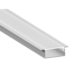 Профиль алюминиевый анодированный LEDUA АЛ-16 + рассеиватель для LED ленты врезной 2 м