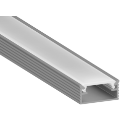 Профиль алюминиевый анодированный LEDUA АЛ-02-4 + рассеиватель для LED ленты накладной 2 м