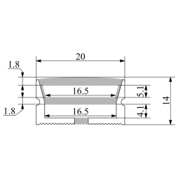 Профиль силиконовый LEDUA СП-4 для LED ленты 20х11 мм накладной IP67 1 м