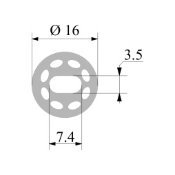 Профиль силиконовый LEDUA СП-7 круглый ⌀ 16 мм для LED ленты накладной IP67 1 м