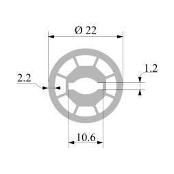 Профиль силиконовый LEDUA СП-8 круглый ⌀ 22 мм для LED ленты накладной IP67 1 м