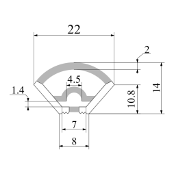 Профиль силиконовый LEDUA СП-5 для LED ленты 22х14 мм угловой IP67 1 м