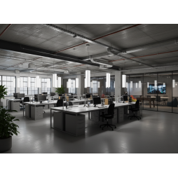 Світильник світлодіодний підвісний вертикальний "N110-3000" 240W 360° 6500К корпус сірий LEDUA