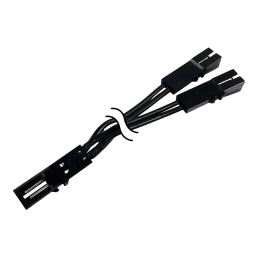 Конектор розгалужувач мама+дві мами 150мм чорний LEDUA