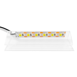 Кліпса світлодіодна пластикова для підсвітки скляних полиць 6 см 5V/DC біле світло, білий провід LEDUA