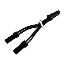 Конектор розгалужувач папа+два папи 150мм чорний LEDUA