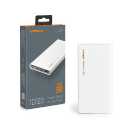 Повербанк 10000mAh VIDEX VPB-310 22.5W White