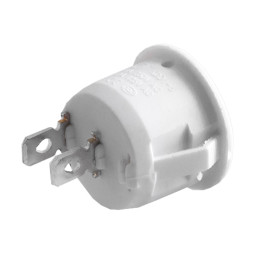 Переключатель круглый ON-OFF 2pin белый (KCD1-101-5)