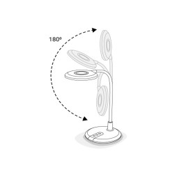 Свiтильник свiтлодiодний настiльний DE1731 8W 220V 3000K-4000К-6000К срібло