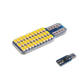 Светодиодная автолампа T10 W5W с обманкой 12В SMD3014-33led белый