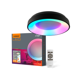 Светильник светодиодный накладной VIDEX EDGE-RC-72W-BLACK RGB круглый (VLE-ERC-RGB-72B)