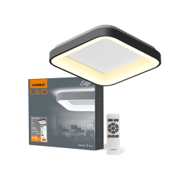 Светильник светодиодный накладной VIDEX EDGE-SC-72W-BLACK 2700-6000K квадратный (VLE-ESC-72B)