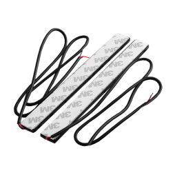 Денні ходові вогні COB-60, чорний корпус 12V білий LEDUA