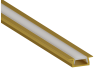 Профиль алюминиевый LEDUA АЛ-01-1 + рассеиватель для LED ленты врезной 2 м Золотистый