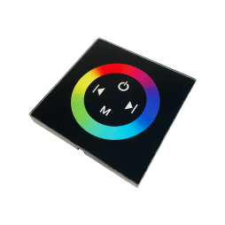 Контроллер с клеммами RGB 12A 12-24V Сенсорная панель 4 кнопки Черный