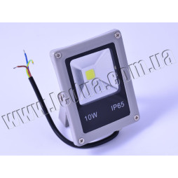Прожектор светодиодный 10W slim, тепло белый