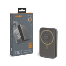 Повербанк с беспроводной зарядкой 10000mAh VIDEX VPB-W102 PD20W Grey
