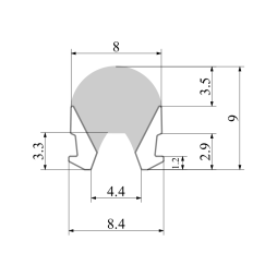 Неоновий розсіювач 8х9мм жовтий LEDUA