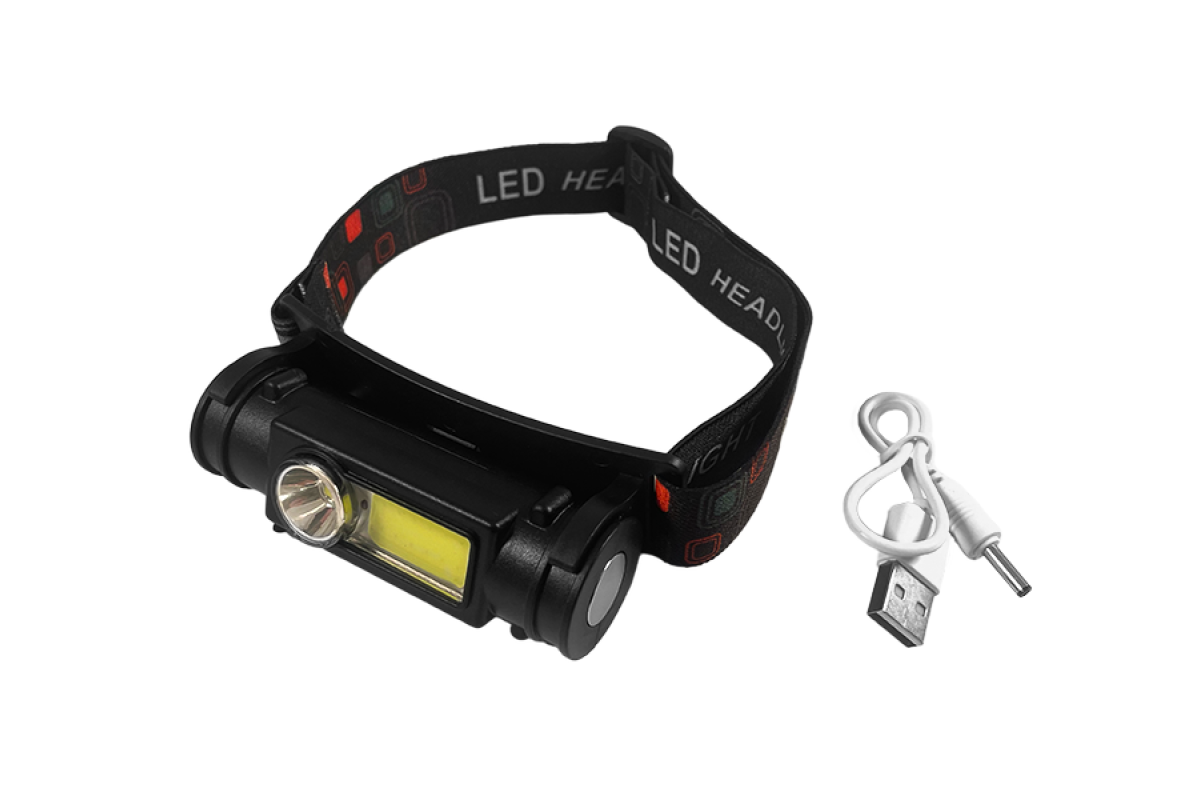 Ліхтарик налобний з USB BL-211