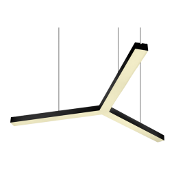 Светильник подвесной светодиодный, потолочный разборный Y 220V 51W 6480Lm 4500k 500*500*500 черный корпус с внешним блоком LEDUA