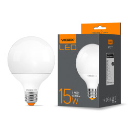 Світлодіодна лампа G95e 15W E27 4100K 220V (VL-G95e-15274) VIDEX