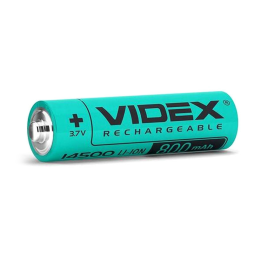 Акумулятор 14500 (без захисту) 800mAh bulk10 Li-lon Videx