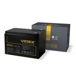 Аккумулятор Videx 6FM12 свинцово-кислотный 12 V 12 Ah color box 1 шт.