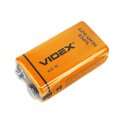 Батарейка солевая Videx 6F22 9 V Крона shrink 1 шт