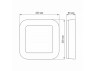 LED светильник ART IP65 квадратный VIDEX 30W 5000K Black