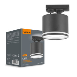 Світильник VIDEX під лампу GX53 трековий Чорний (VL-SPF35C-B)