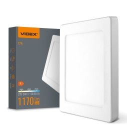LED світильник квадратний VIDEX DL6S 12W 3000K-4000K-6500K White