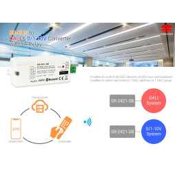 Конвертер-шлюз SR-2421-SB (Bluetooth+RF to DALI+1-10V)