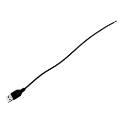 Кабель с разъемом USB Type A 300 мм Черный