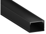 Алюмінієвий профіль для світлодіодної стрічки АЛ-99 2 метра чорний накладний чорний диффузор LEDUA