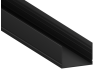 Алюмінієвий профіль для світлодіодної стрічки АЛ-99 2 метра чорний накладний чорний диффузор LEDUA
