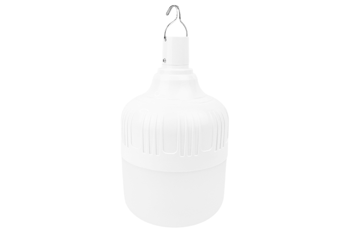 Лампа-ліхтар №10 акум 18650 з гачком 24W 2400LM 4800mAH 6500K Mini USB 30см, 3 режими, 120*195мм