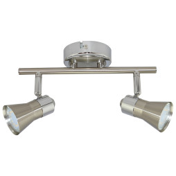 Спот Lemanso ST186-2 двойной GU10/50W матовый хром