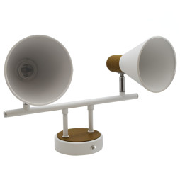 Спот Lemanso ST197-2 двойной E14/40W ольха