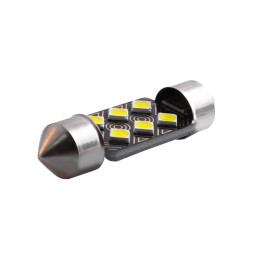 Світлодіодна авто лампа S85-36mm-6smd 3030 обманка білий 12V LEDUA