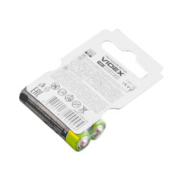 Батарейка Videx щелочная ААА / LR03 (микропальчик) (уп.2шт)