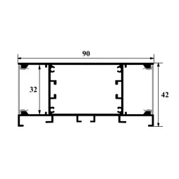 Профиль алюминиевый LEDUA АЛ-39 + рассеиватель для LED ленты накладной/подвесной 2 м Белый